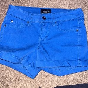 royal blue jean shorts